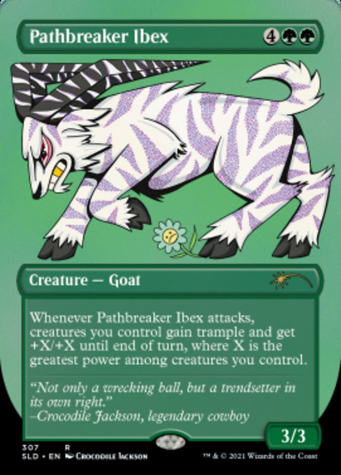 Pathbreaker Ibex (Borderless) (Foil Etched) [Secret Lair Drop Series] | Good Games Adelaide SA