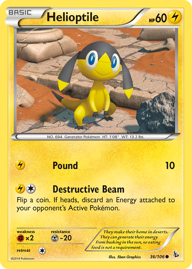 Helioptile (36/106) [XY: Flashfire] | Good Games Adelaide SA