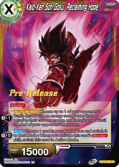 Kaio-Ken Son Goku, Reclaiming Hope (BT15-093) [Saiyan Showdown Prerelease Promos] | Good Games Adelaide SA