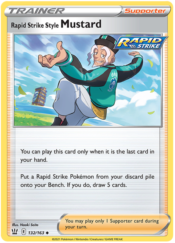 Rapid Strike Style Mustard (132/163) [Sword & Shield: Battle Styles] | Good Games Adelaide SA