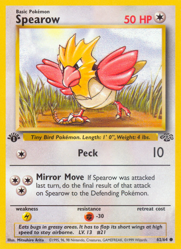 Spearow (62/64) [Jungle 1st Edition] | Good Games Adelaide SA