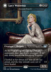 Lucy Westenra // Lucy, Arisen Vampire - Innocent Traveler // Malicious Invader (Borderless) (Dracula Series) [Innistrad: Crimson Vow] | Good Games Adelaide SA