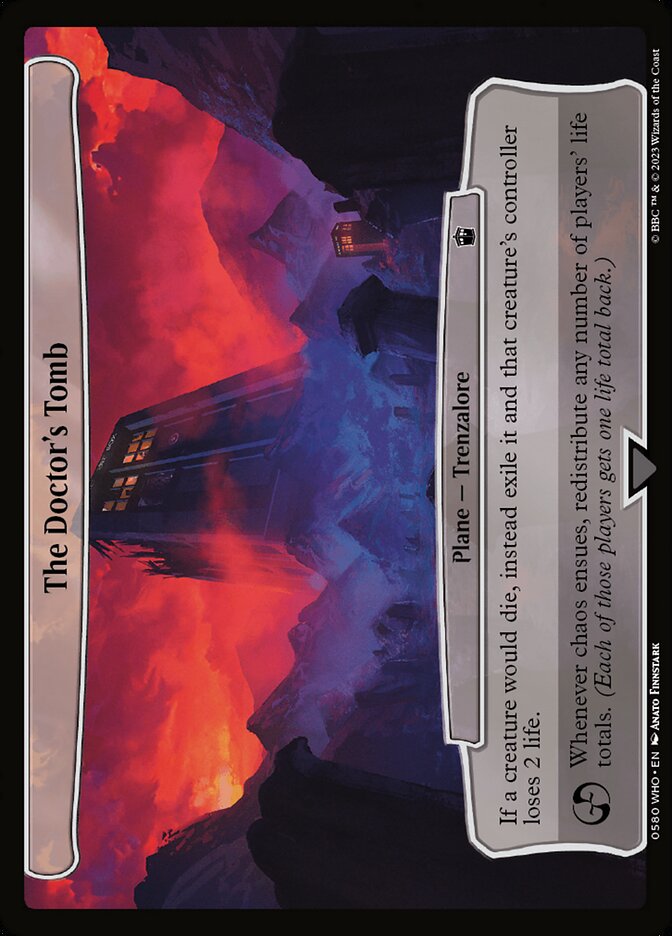 The Doctor's Tomb 580 (Planechase: Universes Beyond: Doctor Who)  | Good Games Adelaide SA
