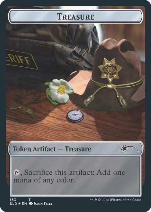 Treasure Walker Bicycle Girl Double sided Token 153 (Secret Lair Drop Series)  - Foil | Good Games Adelaide SA