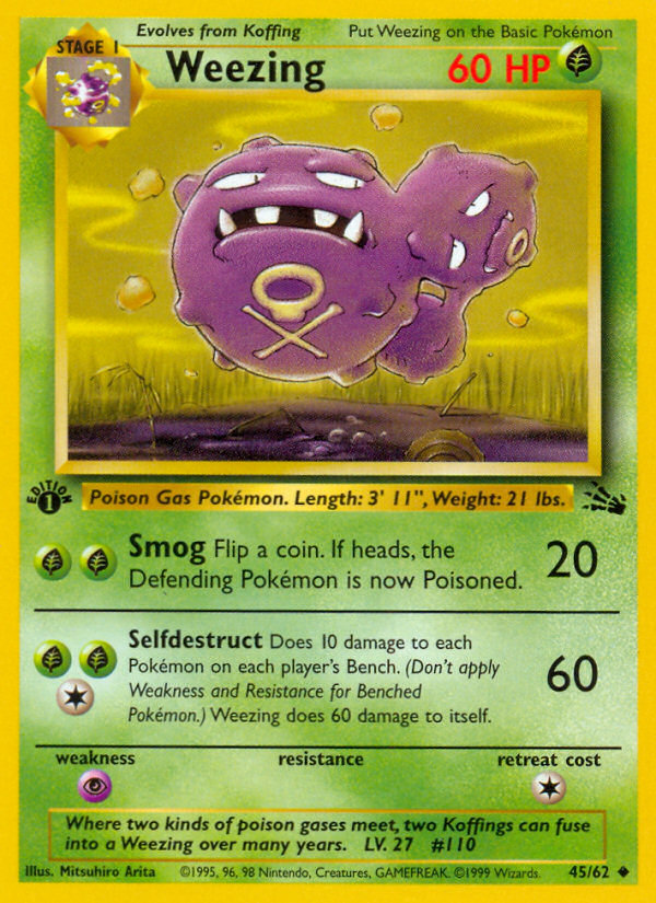 Weezing (45/62) [Fossil 1st Edition] | Good Games Adelaide SA