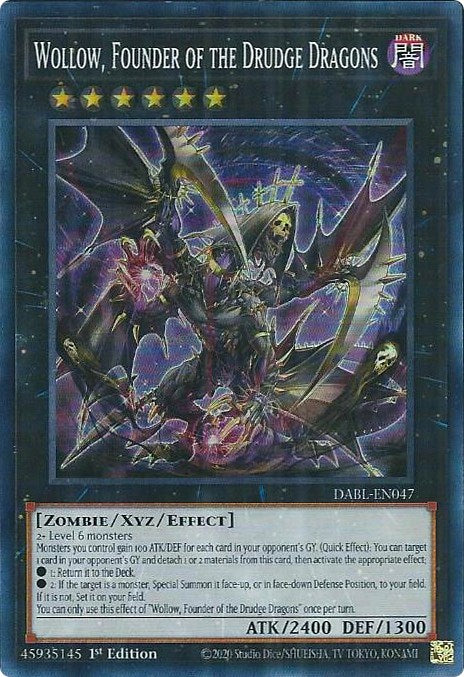 Wollow, Founder of the Drudge Dragons [DABL-EN047] Super Rare | Good Games Adelaide SA