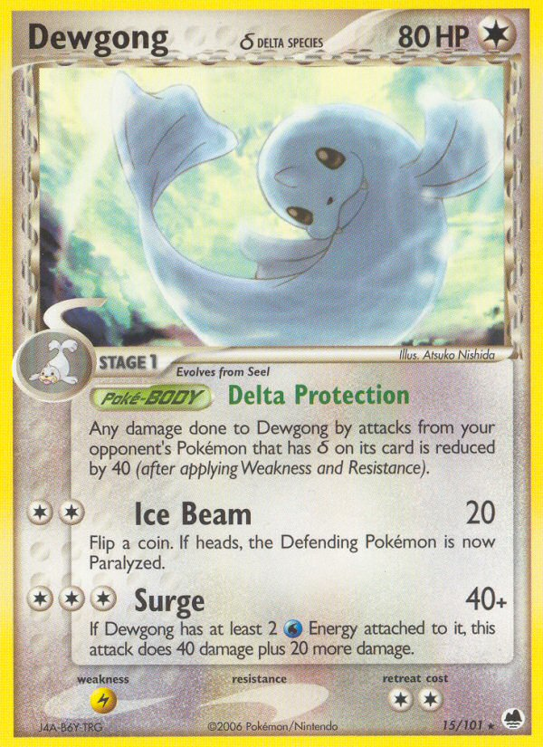 Dewgong (15/101) (Delta Species) [EX: Dragon Frontiers] | Good Games Adelaide SA