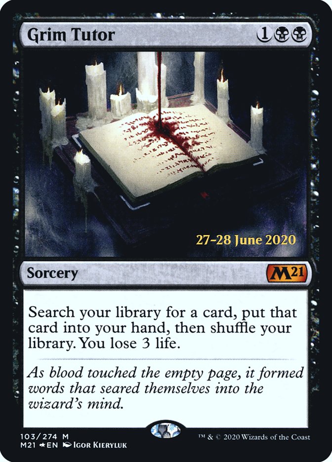 Grim Tutor  [Core Set 2021 Prerelease Promos] | Good Games Adelaide SA