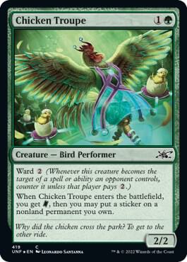Chicken Troupe Galaxy Foil 419 (Unfinity)  - Foil | Good Games Adelaide SA
