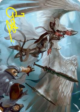 Angelic Quartermaster Art Card Gold Stamped Signature 5 (Art Series: Innistrad: Crimson Vow)  | Good Games Adelaide SA