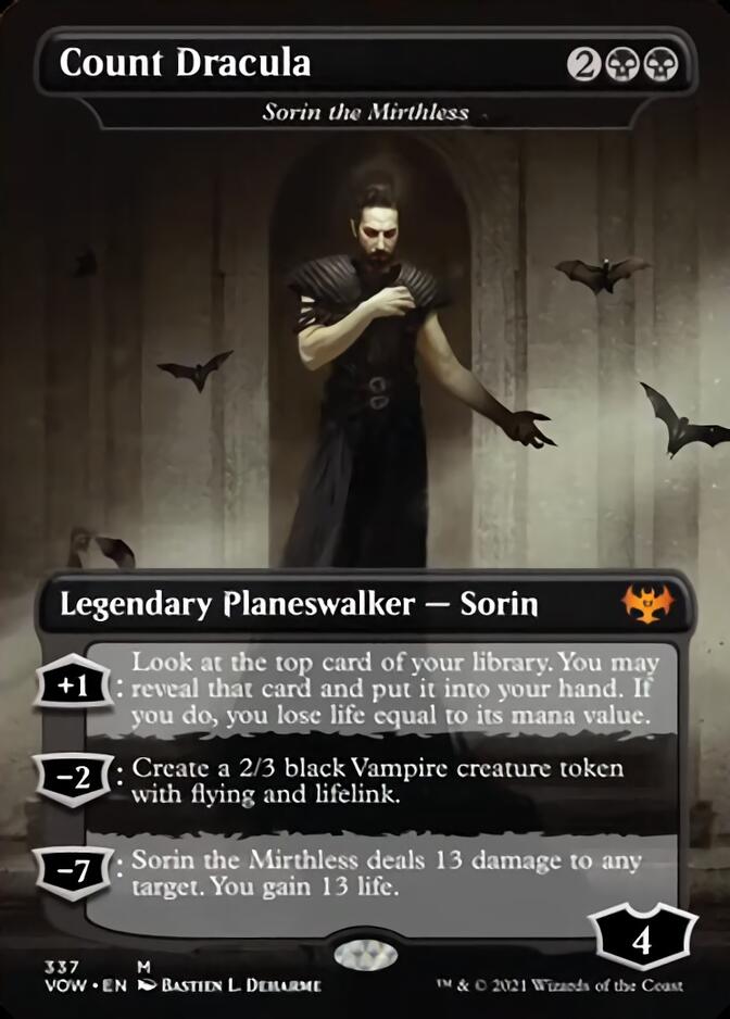 Count Dracula - Sorin the Mirthless (Borderless) (Dracula Series) [Innistrad: Crimson Vow] | Good Games Adelaide SA