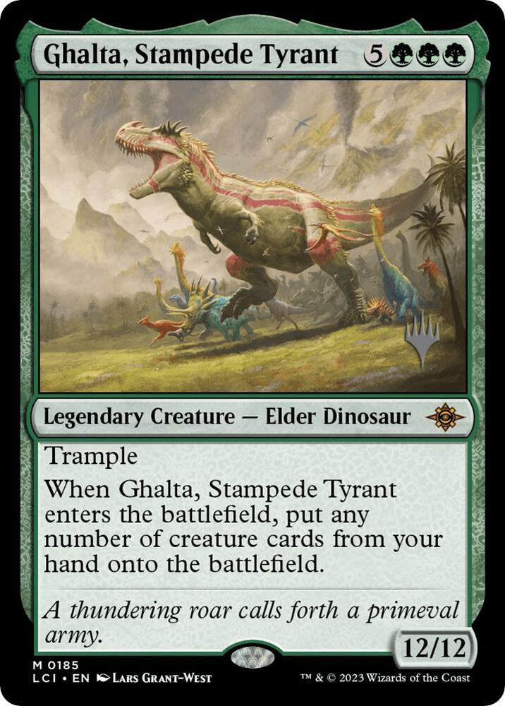 Ghalta Stampede Tyrant 185 (Promo Pack: The Lost Caverns of Ixalan)  | Good Games Adelaide SA