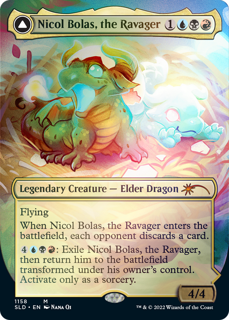 Nicol Bolas, the Ravager // Nicol Bolas, the Arisen (Borderless) [Secret Lair: From Cute to Brute] | Good Games Adelaide SA