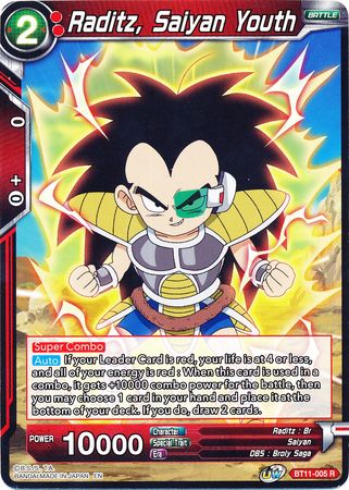Raditz, Saiyan Youth [BT11-005] | Good Games Adelaide SA