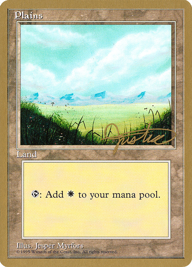 Plains (mj366) (Mark Justice) [Pro Tour Collector Set] | Good Games Adelaide SA