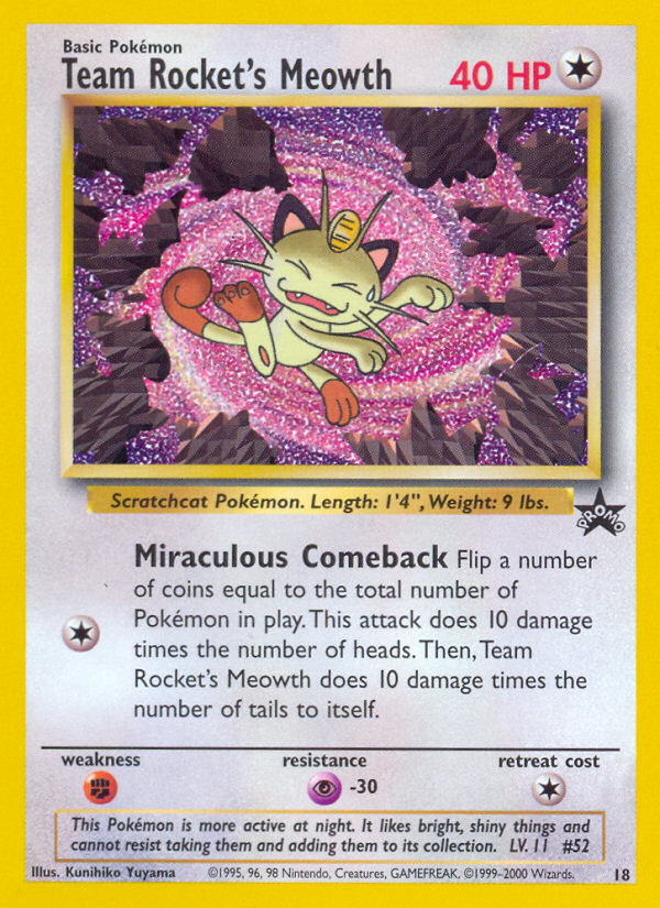Team Rocket's Meowth (18) [Wizards of the Coast: Black Star Promos] | Good Games Adelaide SA
