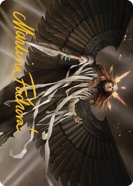 Angel of Suffering Art Card Gold Stamped Signature 16 (Art Series: Streets of New Capenna)  | Good Games Adelaide SA