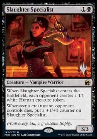 Slaughter Specialist (Promo Pack) [Innistrad: Midnight Hunt Promos] | Good Games Adelaide SA