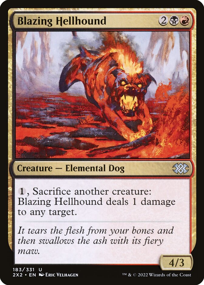 Blazing Hellhound 183 (Double Masters 2022)  - Foil | Good Games Adelaide SA
