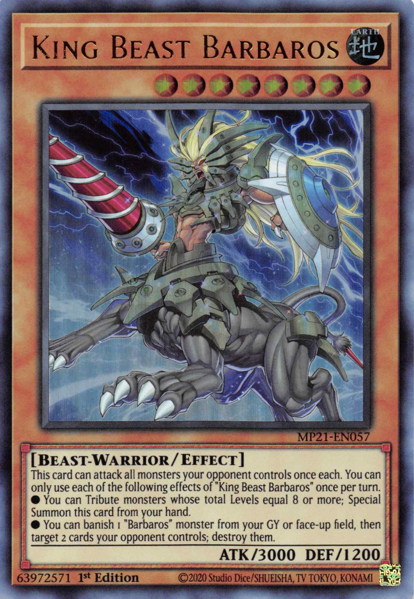 King Beast Barbaros [MP21-EN057] Ultra Rare | Good Games Adelaide SA