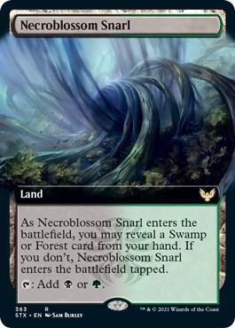 Necroblossom Snarl Extended Art 363 (Strixhaven: School of Mages)  - Foil | Good Games Adelaide SA