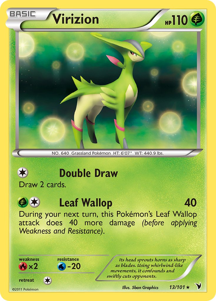 Virizion (13/101) (Cosmos Holo) (Blister Exclusive) [Black & White: Noble Victories] | Good Games Adelaide SA