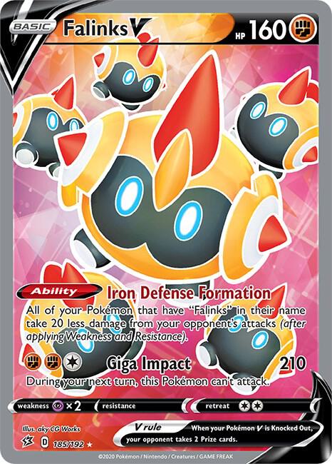 Falinks V Full Art 185/192 (SWSH02: Rebel Clash)  - Holofoil | Good Games Adelaide SA