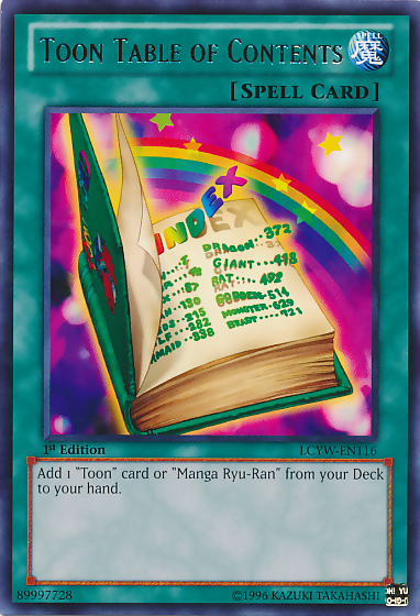 Toon Table of Contents [LCYW-EN116] Rare | Good Games Adelaide SA