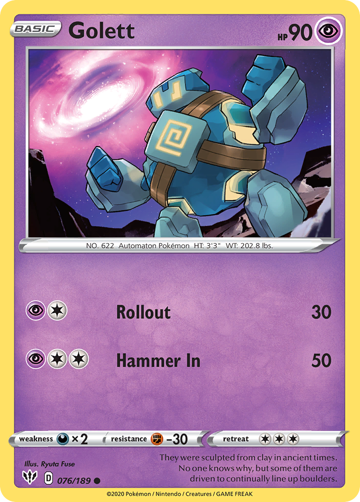 Golett (076/189) [Sword & Shield: Darkness Ablaze] | Good Games Adelaide SA