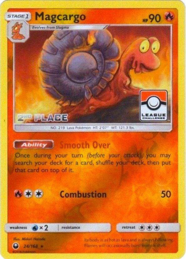 Magcargo 24 168 League Challenge 2nd Place 024/168 (League & Championship Cards)  - Reverse Holofoil | Good Games Adelaide SA