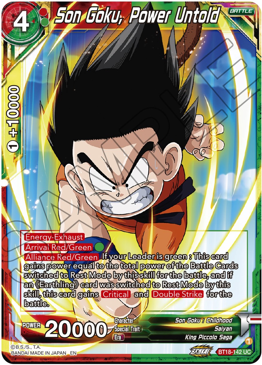 Son Goku, Power Untold (BT18-142) [Dawn of the Z-Legends] | Good Games Adelaide SA