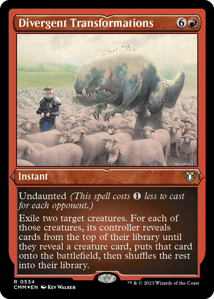 Divergent Transformations (Foil Etched) [Commander Masters] | Good Games Adelaide SA