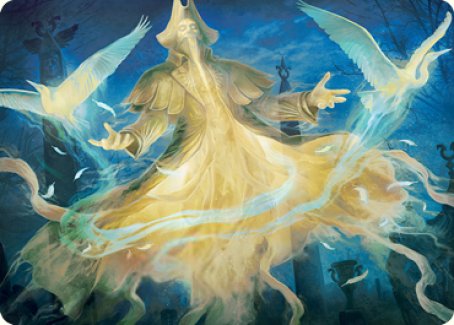 Heron-Blessed Geist Art Card [Innistrad: Crimson Vow Art Series] | Good Games Adelaide SA