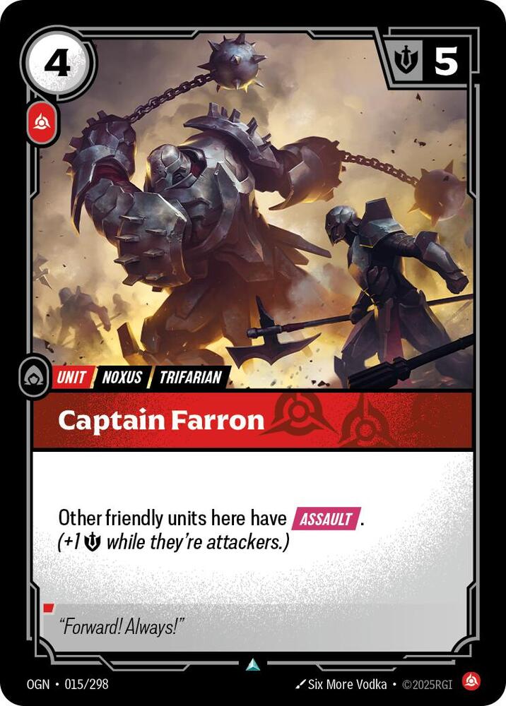 Captain Farron 015/298 (Origins)  | Good Games Adelaide SA