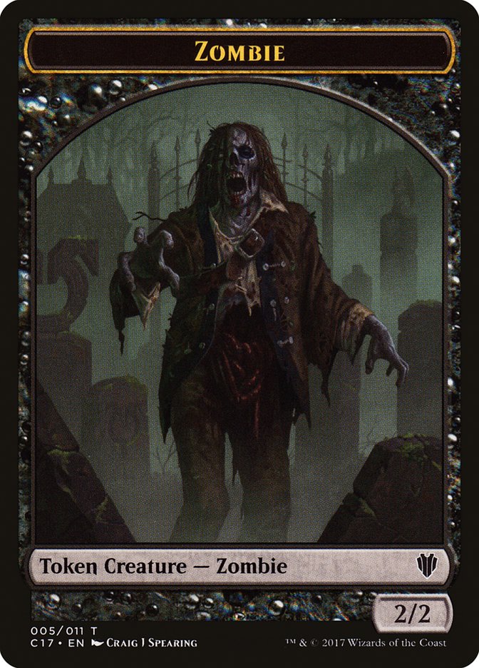 Vampire // Zombie Double-sided Token [Commander 2017 Tokens] | Good Games Adelaide SA