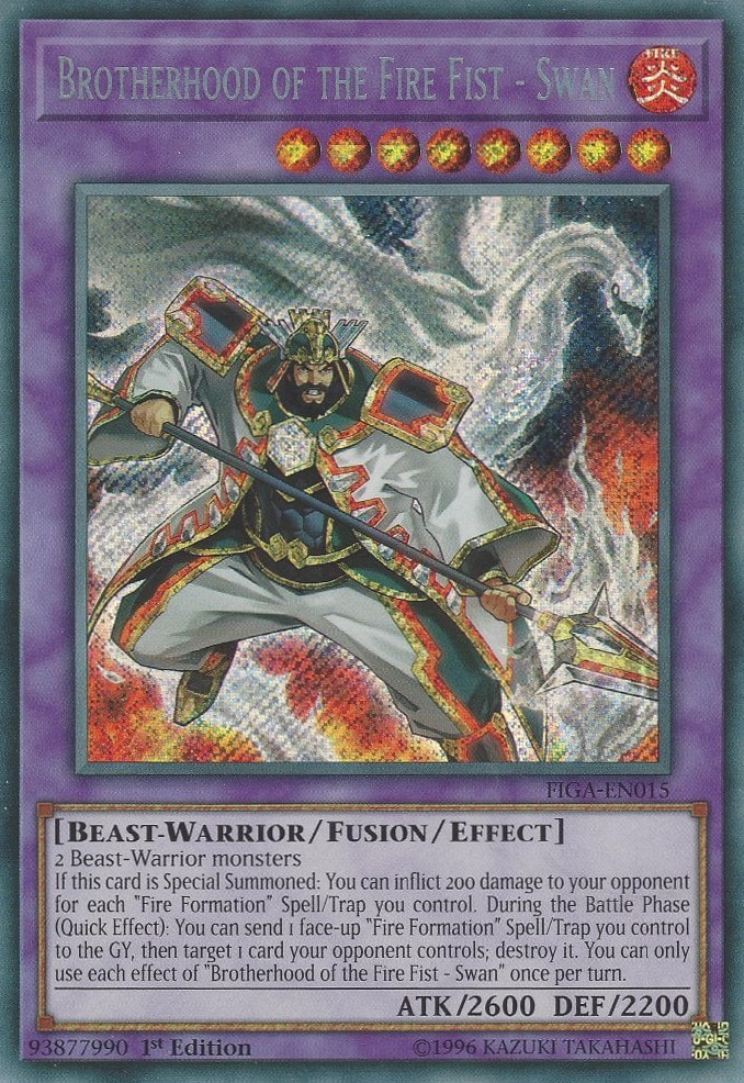 Brotherhood of the Fire Fist - Swan [FIGA-EN015] Secret Rare | Good Games Adelaide SA