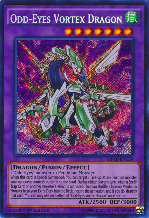 Odd-Eyes Vortex Dragon [MP16-EN139] Secret Rare | Good Games Adelaide SA