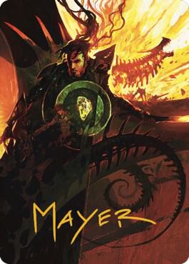 Mishras Command Art Card Gold Stamped Signature 33 (Art Series: The Brothers' War)  | Good Games Adelaide SA