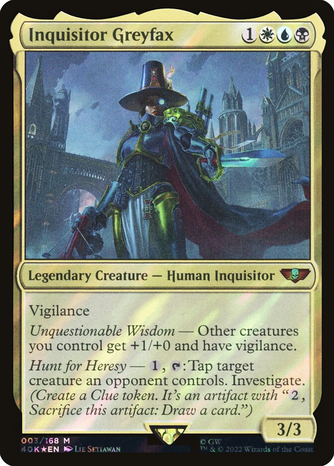 Inquisitor Greyfax 3/617 (Universes Beyond: Warhammer 40,000)  - Surge Foil | Good Games Adelaide SA
