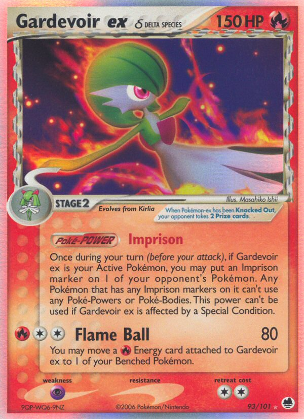 Gardevoir ex (93/101) (Delta Species) [EX: Dragon Frontiers] | Good Games Adelaide SA