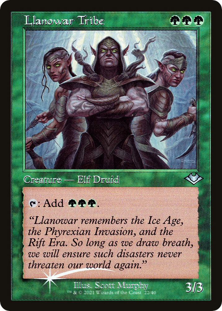 Llanowar Tribe 22/40 (Modern Horizons)  - Retro Foil | Good Games Adelaide SA