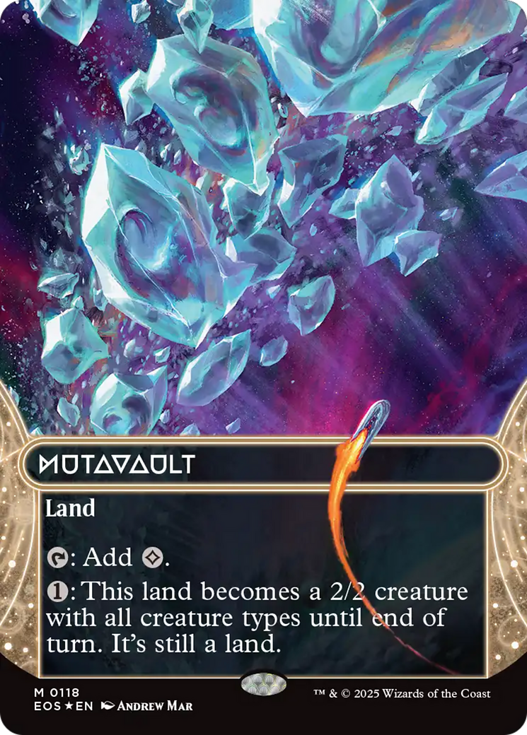 Mutavault (0118) (Borderless) (Galaxy Foil) [Edge of Eternities: Stellar Sights] | Good Games Adelaide SA