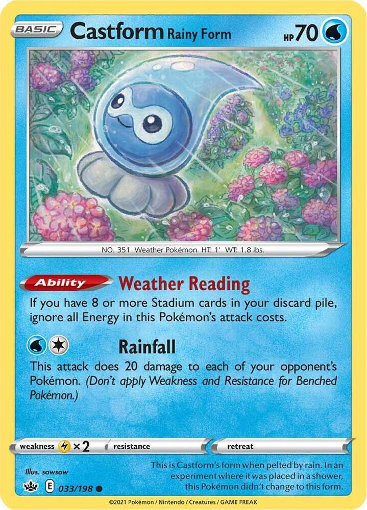 Castform Rainy Form 033/198 (SWSH06: Chilling Reign)  | Good Games Adelaide SA