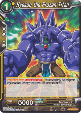 Hyssop the Frozen Titan [DB2-118] | Good Games Adelaide SA