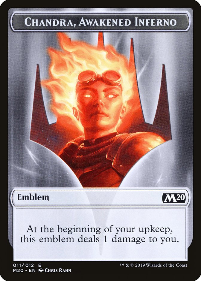 Emblem - Chandra, Awakened Inferno [Core Set 2020 Tokens] | Good Games Adelaide SA