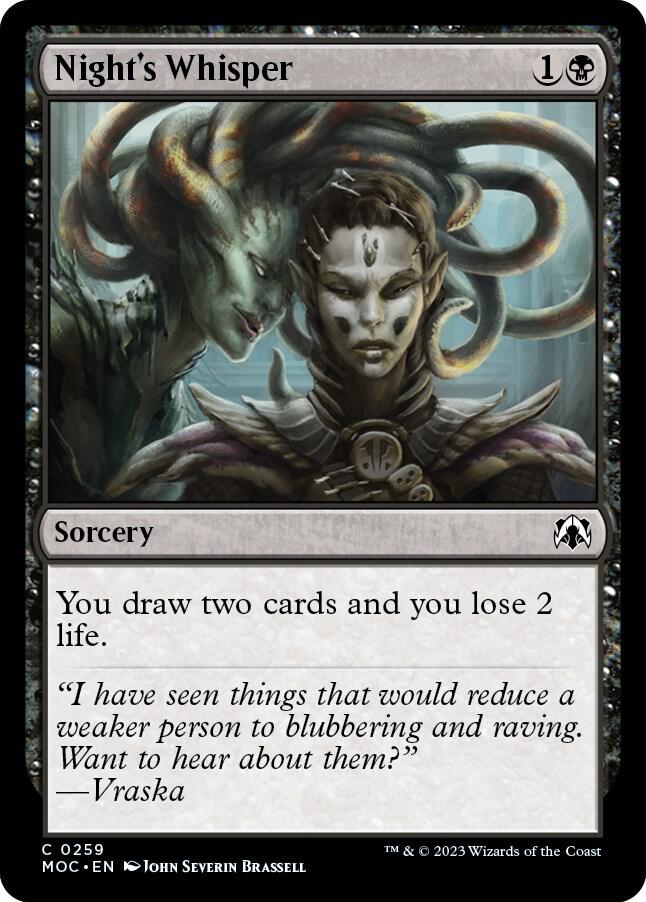 Night's Whisper 259 (Commander: March of the Machine)  | Good Games Adelaide SA
