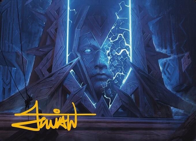 Stone Idol Generator Art Card Gold Stamped Signature 35 (Art Series: Modern Horizons 3)  | Good Games Adelaide SA