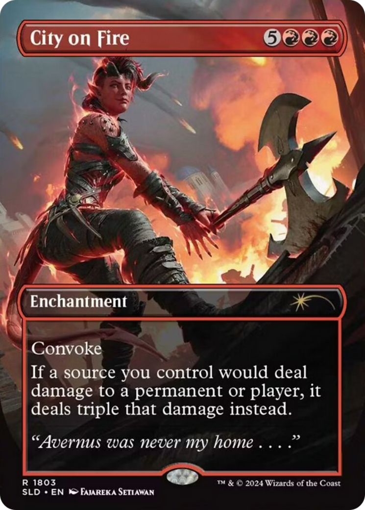 City on Fire (Rainbow Foil) [Secret Lair Drop Series] | Good Games Adelaide SA