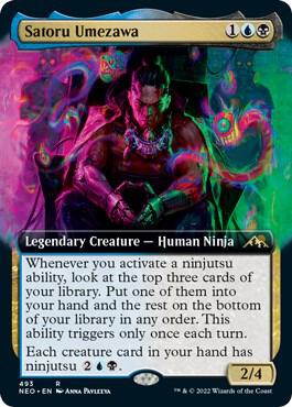Satoru Umezawa 493 (Kamigawa: Neon Dynasty)  - Extended Art Foil | Good Games Adelaide SA