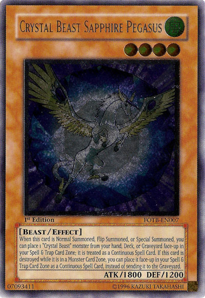 Crystal Beast Sapphire Pegasus [FOTB-EN007] Ultimate Rare | Good Games Adelaide SA